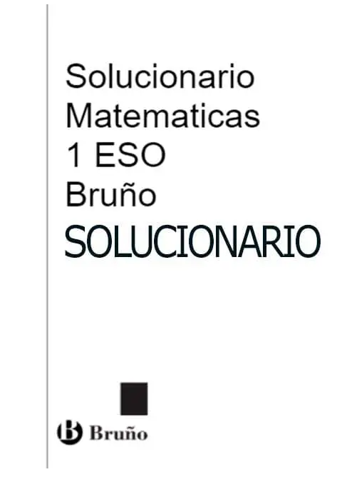 Portada Solucionario Matematicas 1 ESO Bruño PDF