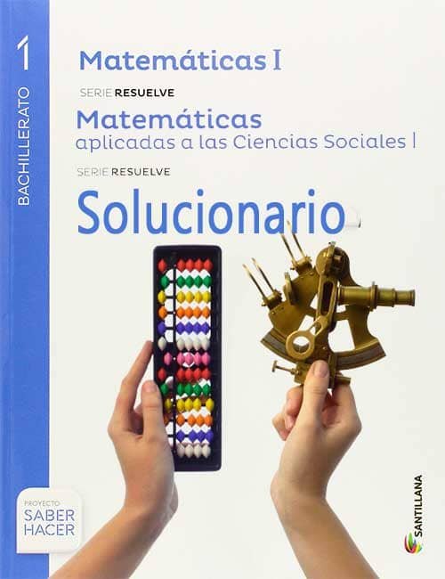 Portada Solucionario Matematicas 1 Bachillerato Santillana