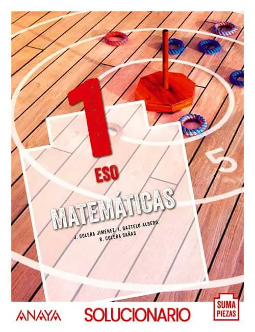 Portada Solucionario Matemáticas 1º ESO Anaya
