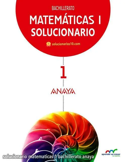 Portada Soluciones Matematicas 1 Bachillerato Anaya