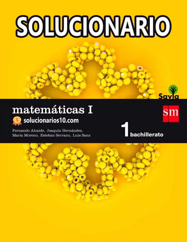 Portada Solucionario Matematicas 1 Bachillerato SM